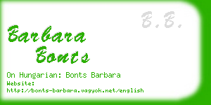 barbara bonts business card